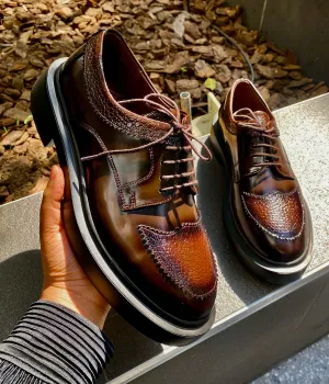 170  Lufiano Lace Up: Brown