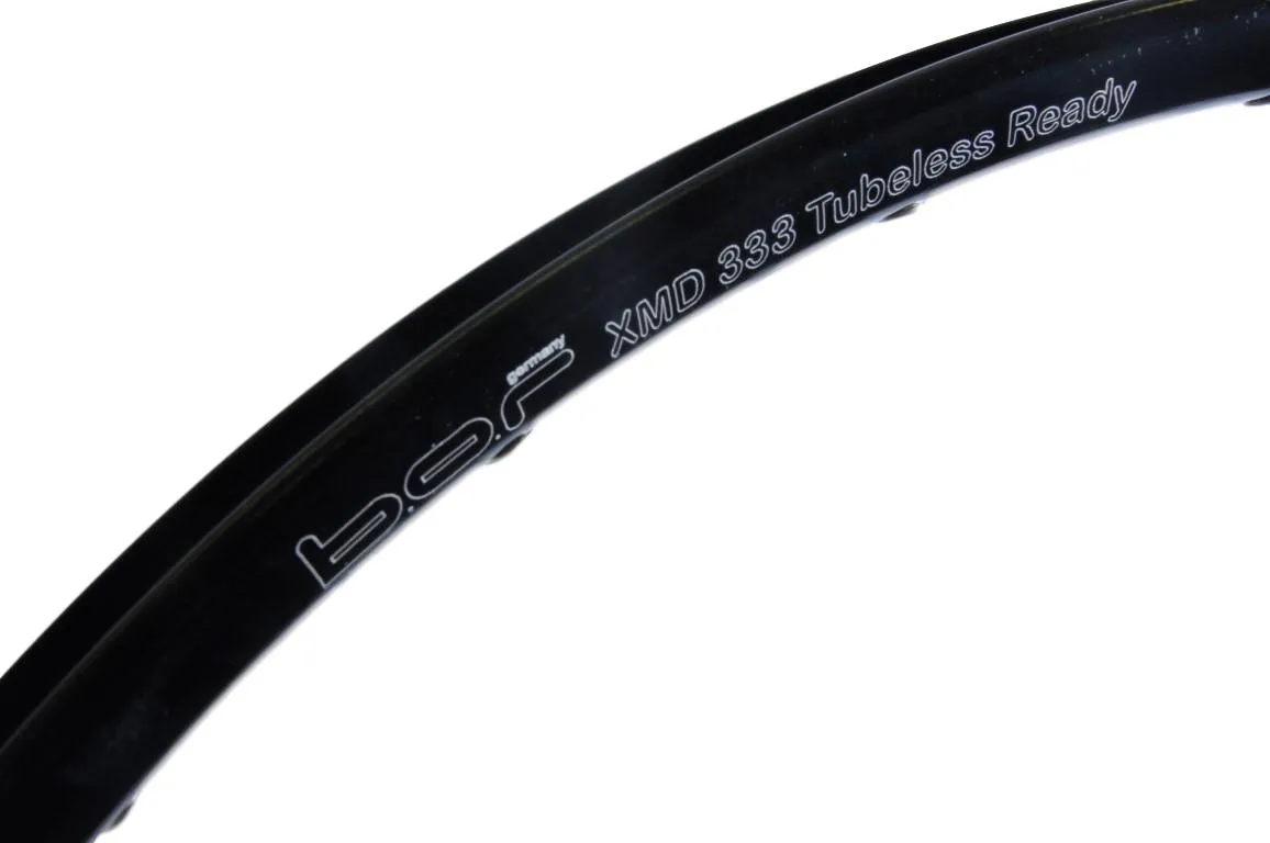 26" 559 X 19 MTB BOR XMD 333 MTB Bike Rim, Ultralight Tubeless Ready Black