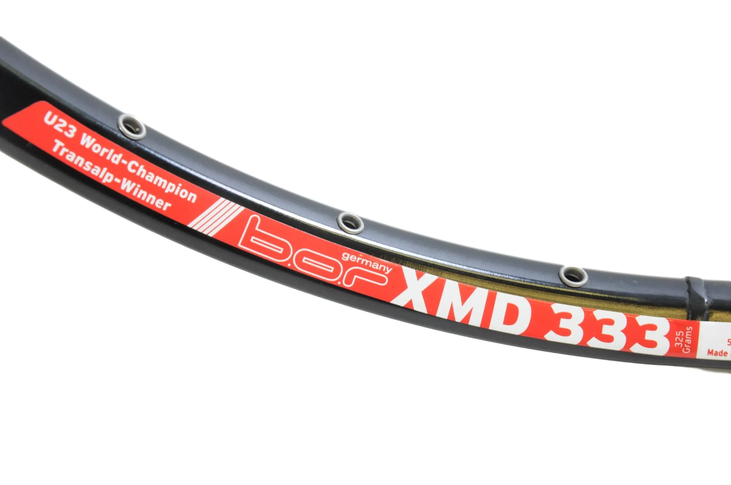 26" 559 X 19 MTB BOR XMD 333 MTB Bike Rim, Ultralight Tubeless Ready Black