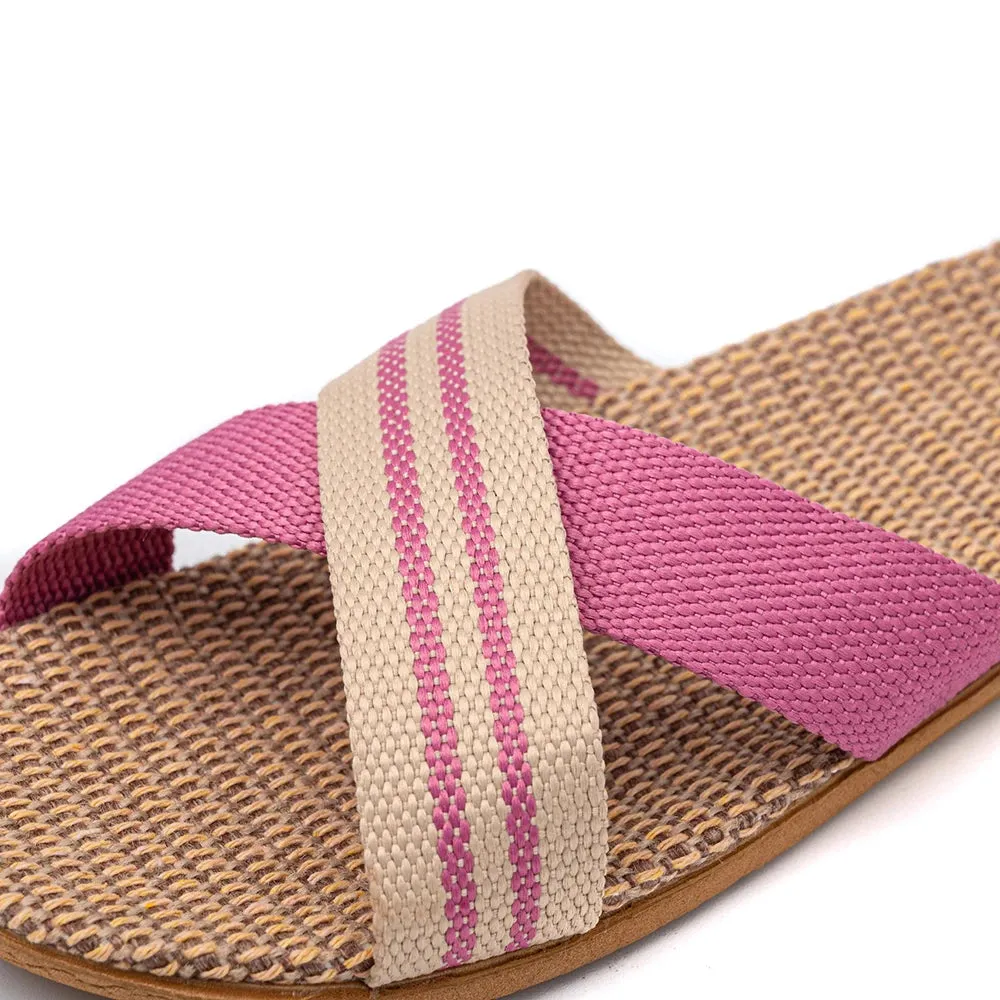 36-45 Plus Size Women'S Slippers Flat Sandals Linen Lightweight Casual Summer Slippers Women For Home Free Shipping