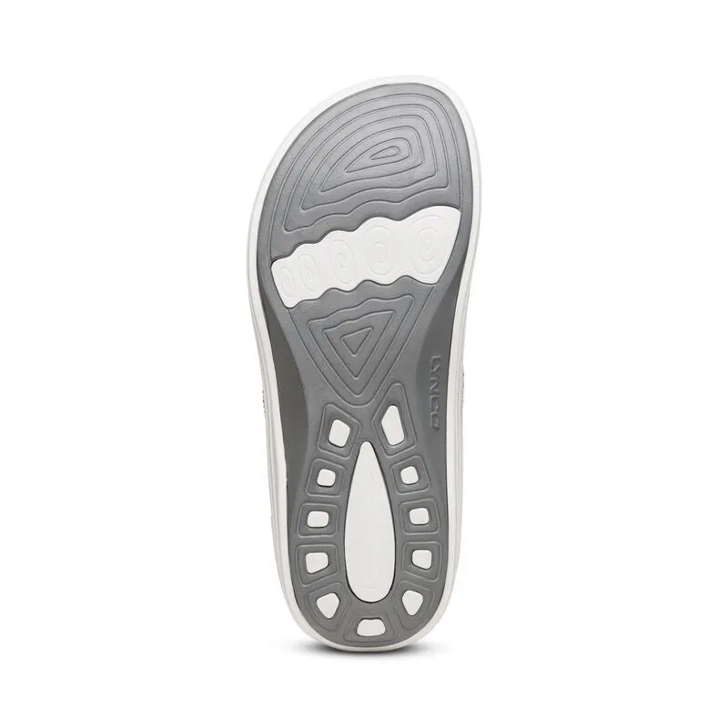 Aetrex Fiji Sparkle White Women's Flips