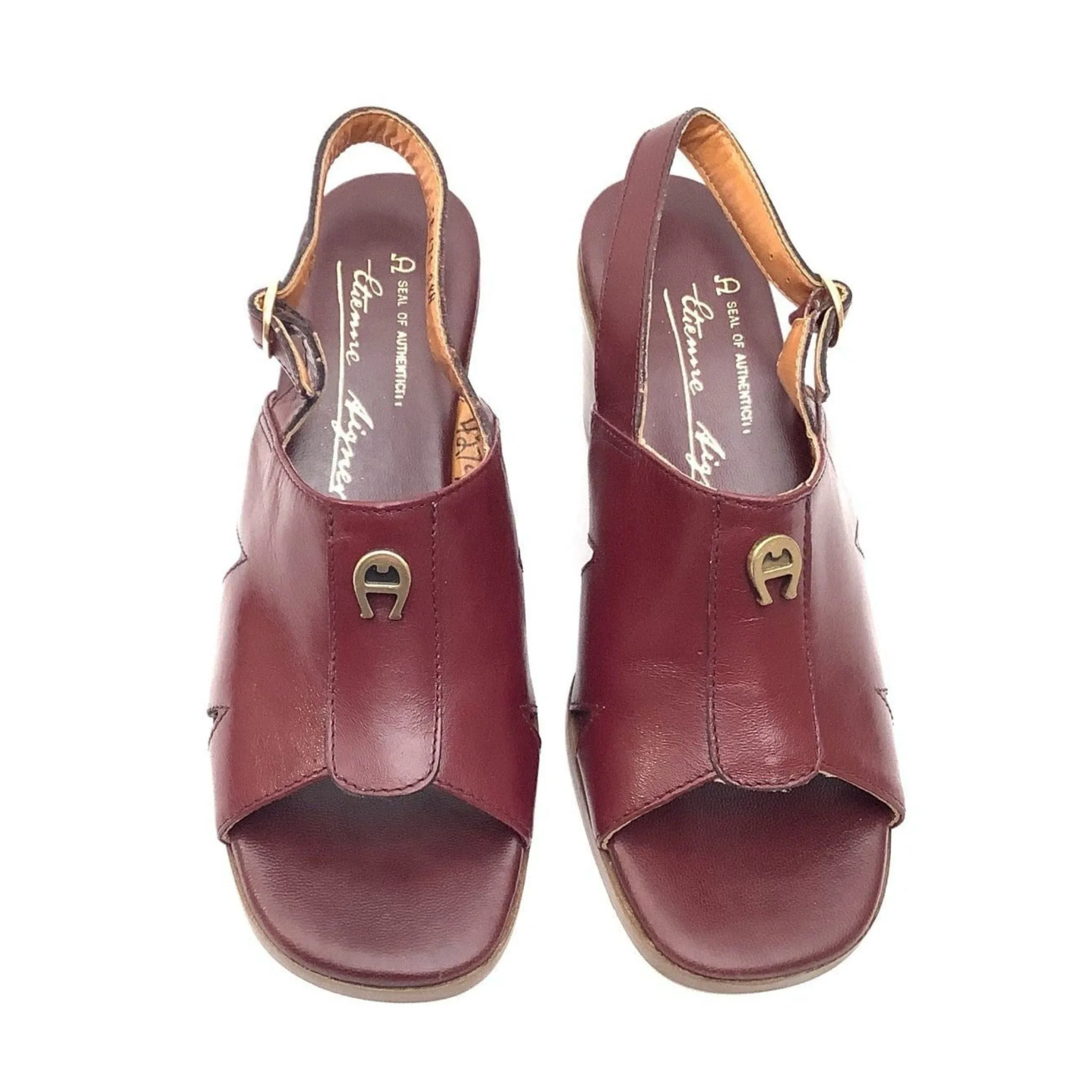 Aigner Oxblood Wedges