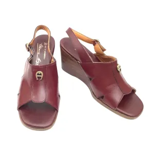 Aigner Oxblood Wedges