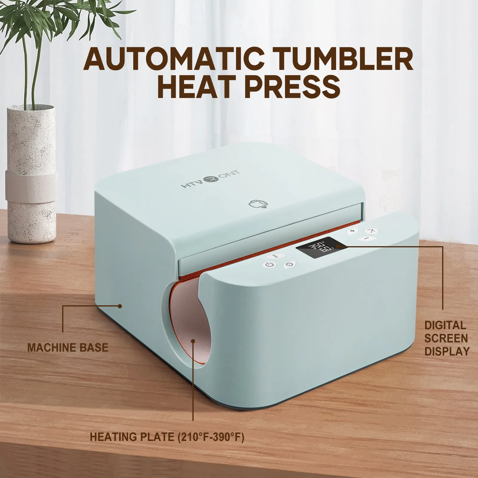 [All in bundle]HTVRONT Auto Tumbler Mini3 Heat Press Machine all in Bundle(Multicolor HTV*46 Sumblimation Paper*25 Glasses 16oz*4 Transfer paper*10 PTFE Teflon Sheet Heat Press Mat Cutting Mat Weeding Tools≥123＄)