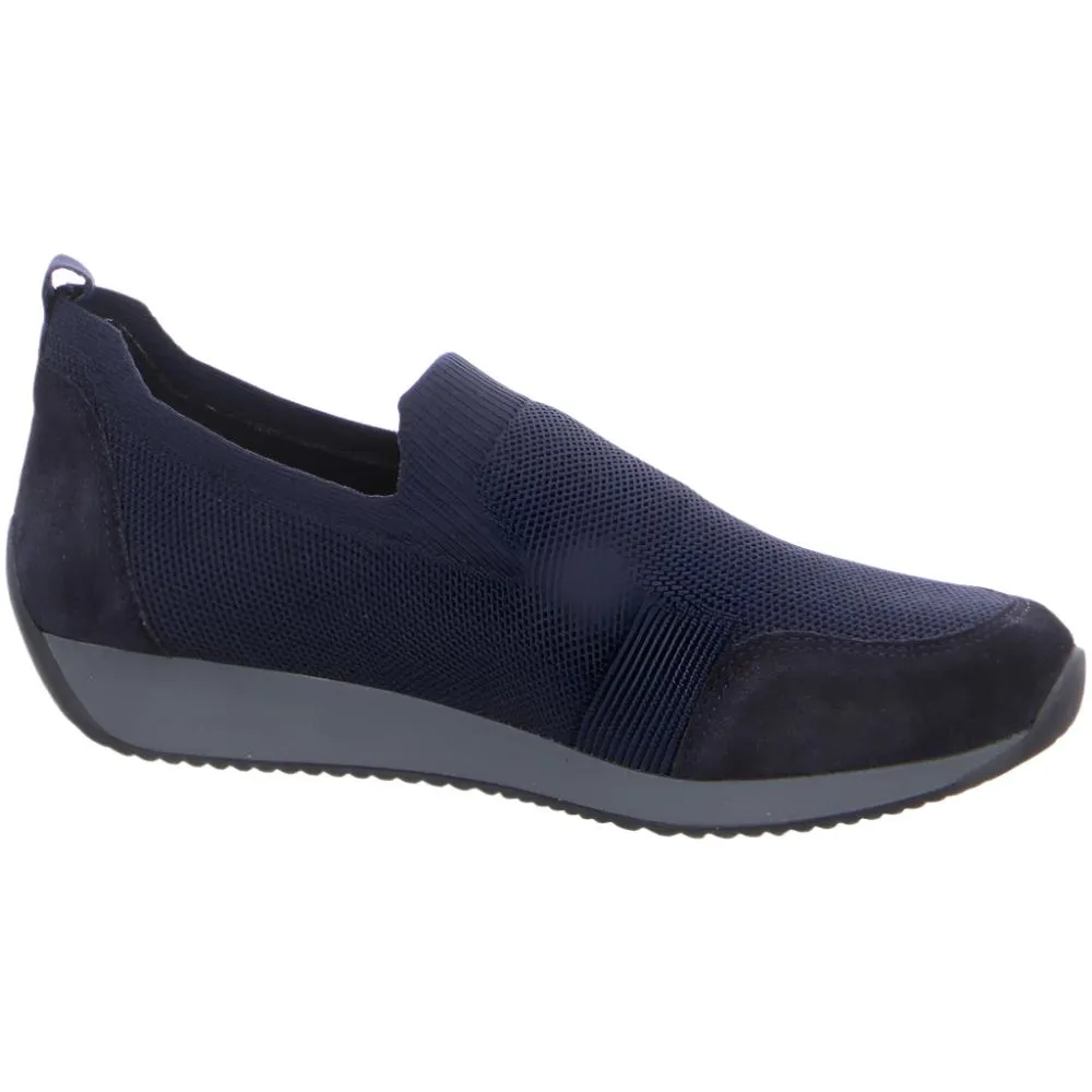 Ara Women's Lilith / Lissabon GORE-TEX Slip-On Sneaker Navy Hydro-Wovenstretch