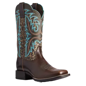 Ariat Ladies Lonestar Chocolate Chip an Leopard Print Boot 10038276