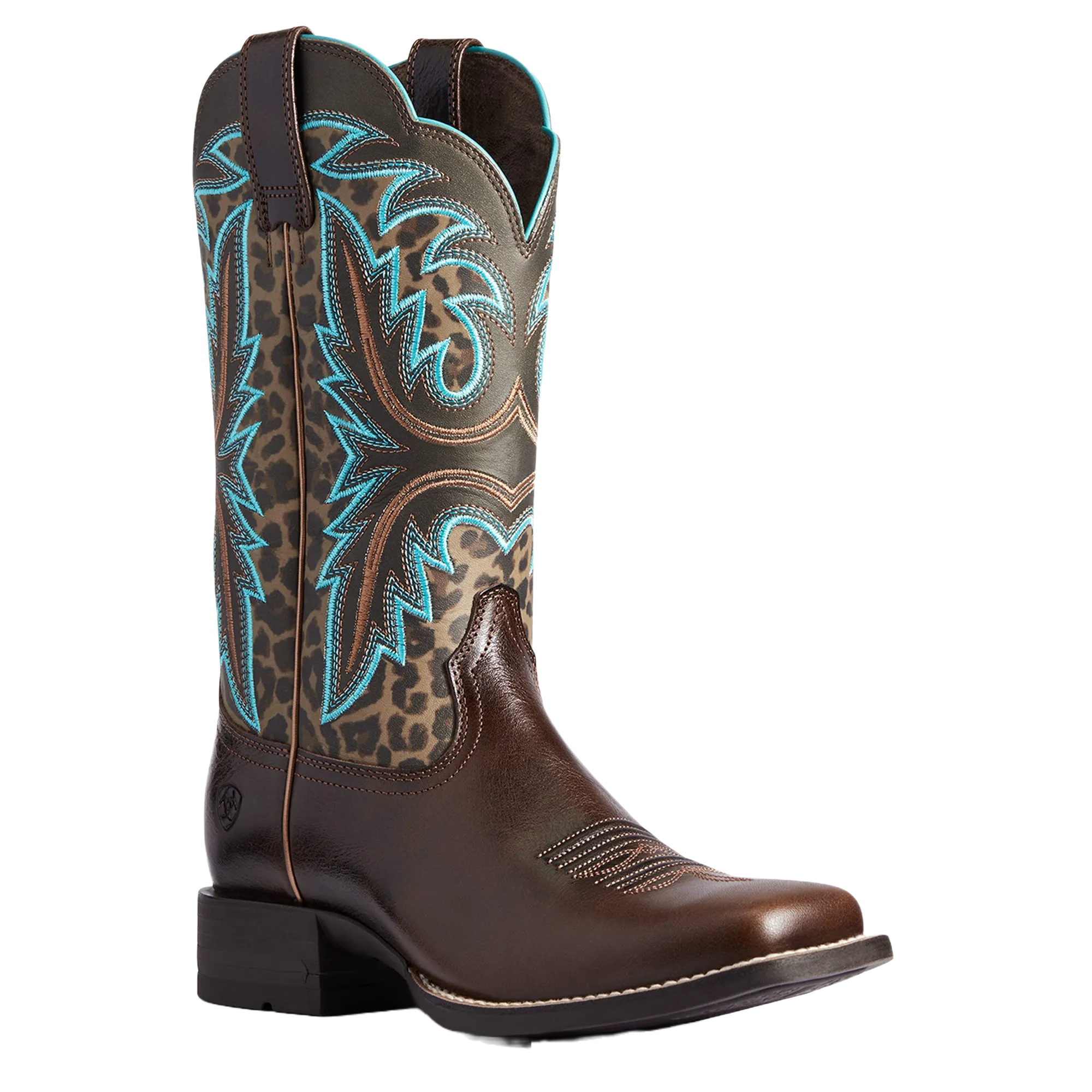 Ariat Ladies Lonestar Chocolate Chip an Leopard Print Boot 10038276