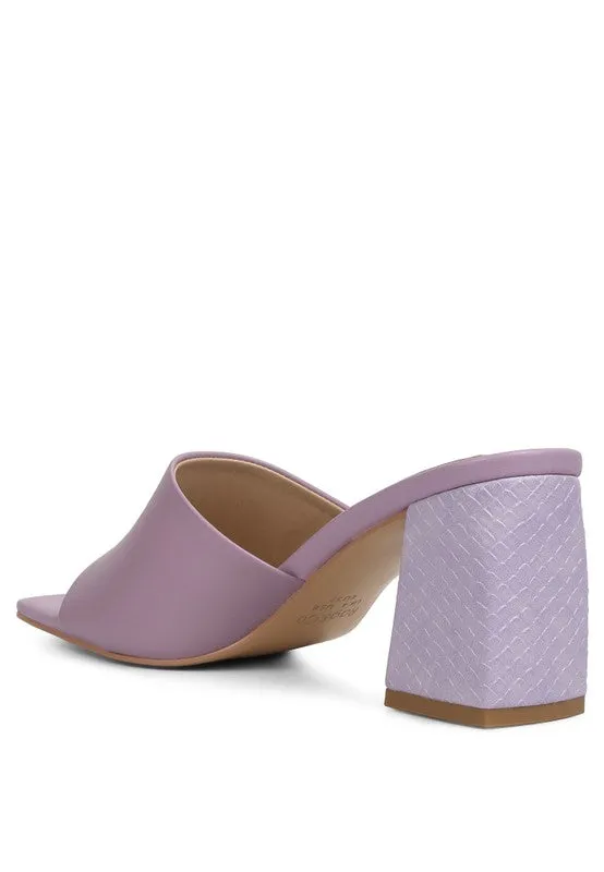 Audriana Textured Block Heel Sandals