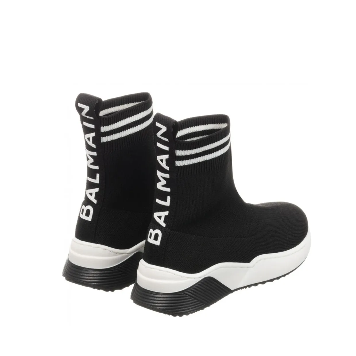 Balmain Kids Black Sock Trainers