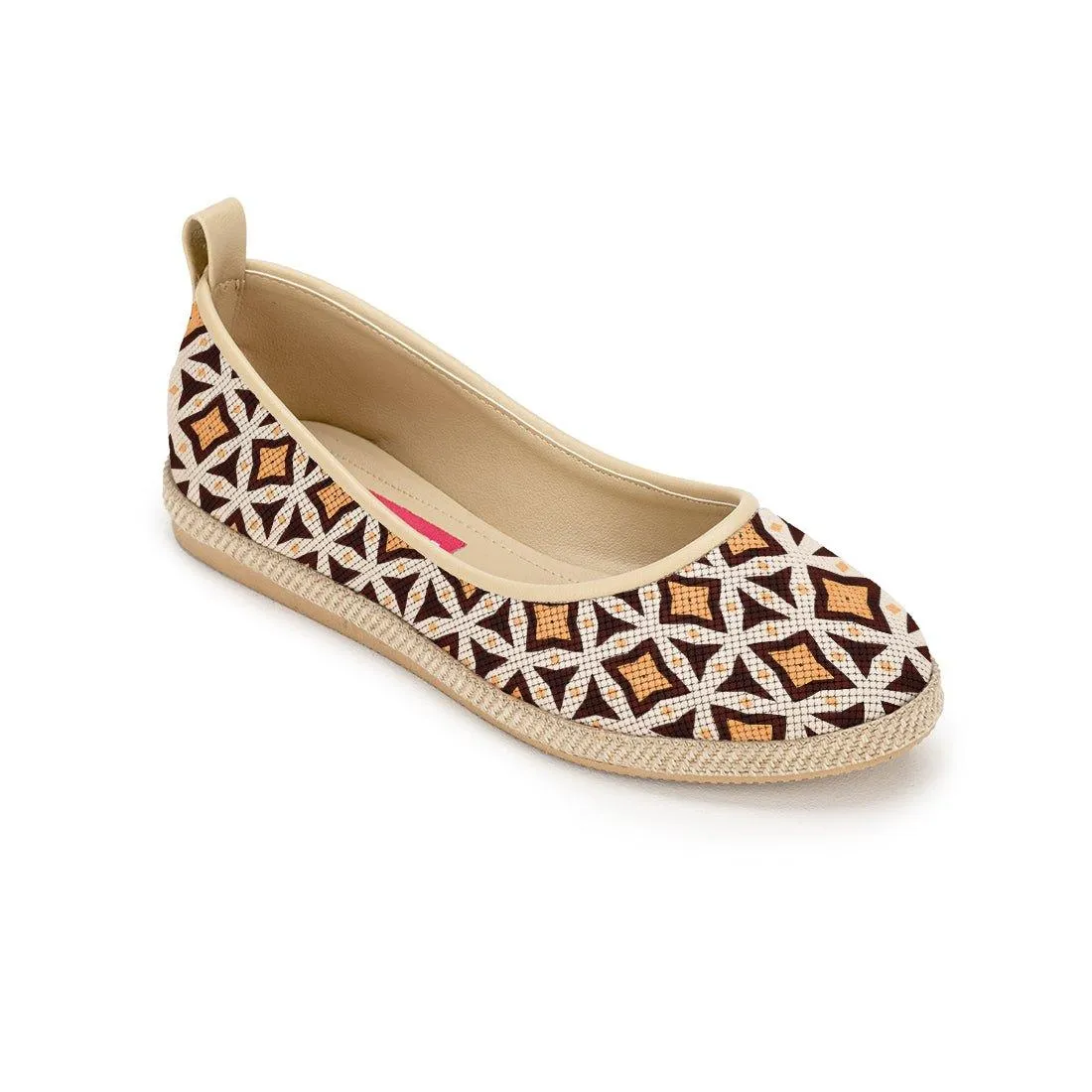 Beige Voyage Round Toe Rectangles