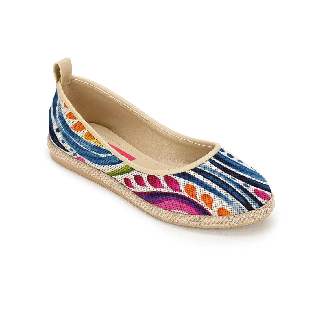 Beige Voyage Round Toe Stipples