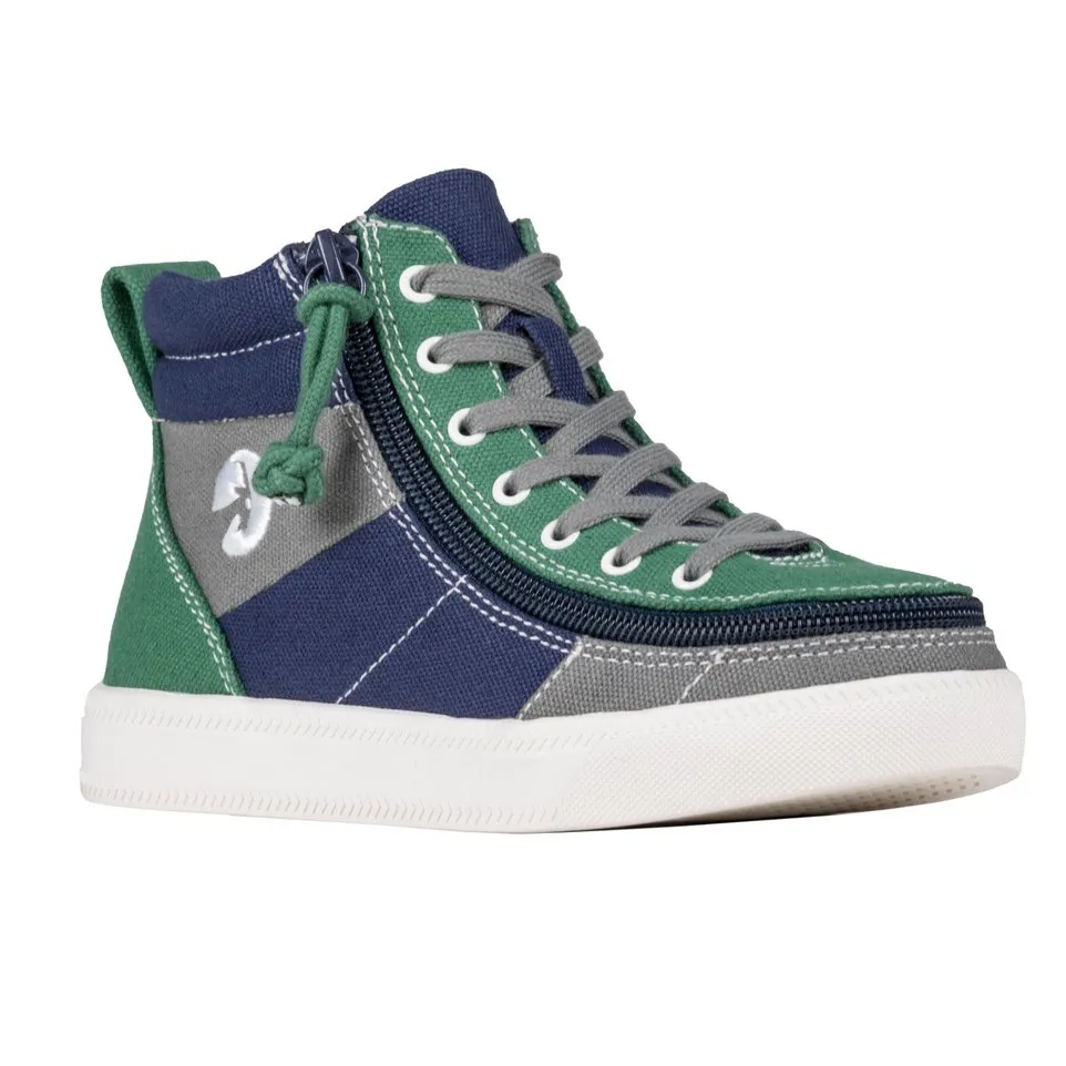 Billy Footwear (Kids) - Street High Top Earth Colour Block Canvas Shoes