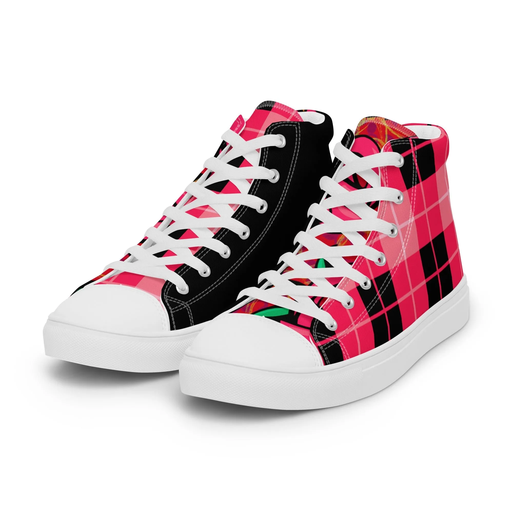 Bowser Men’s Lace-Up Canvas High-Top Sneakers