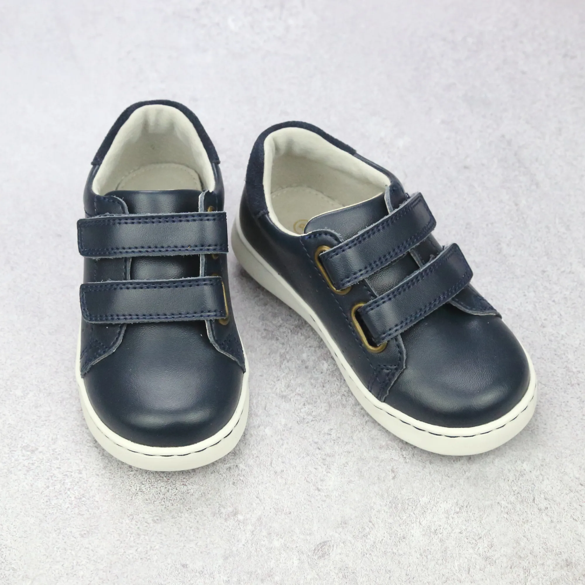 Boys Kyle Double Velcro Leather Sneaker