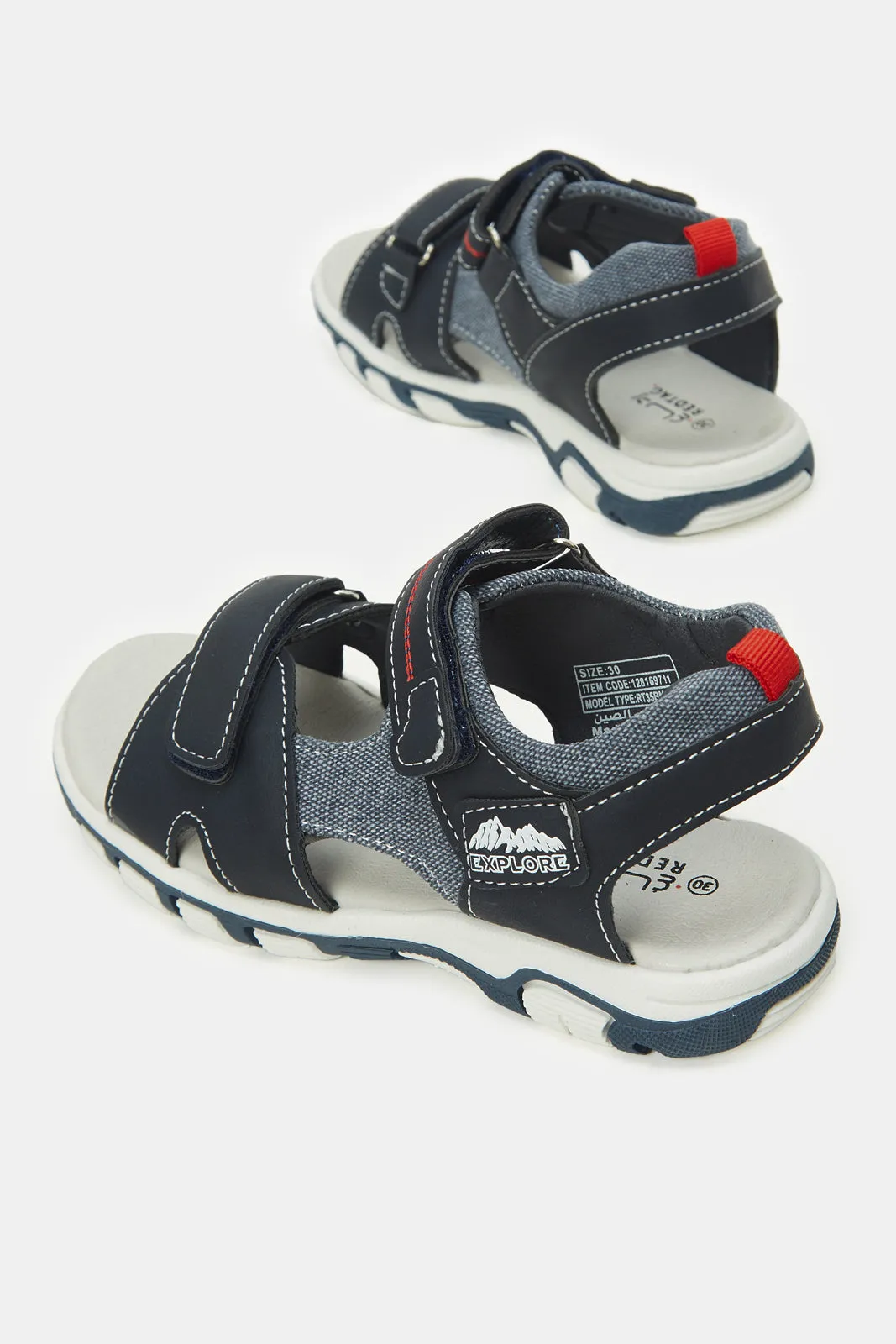 Boys Navy Trekker Sandal