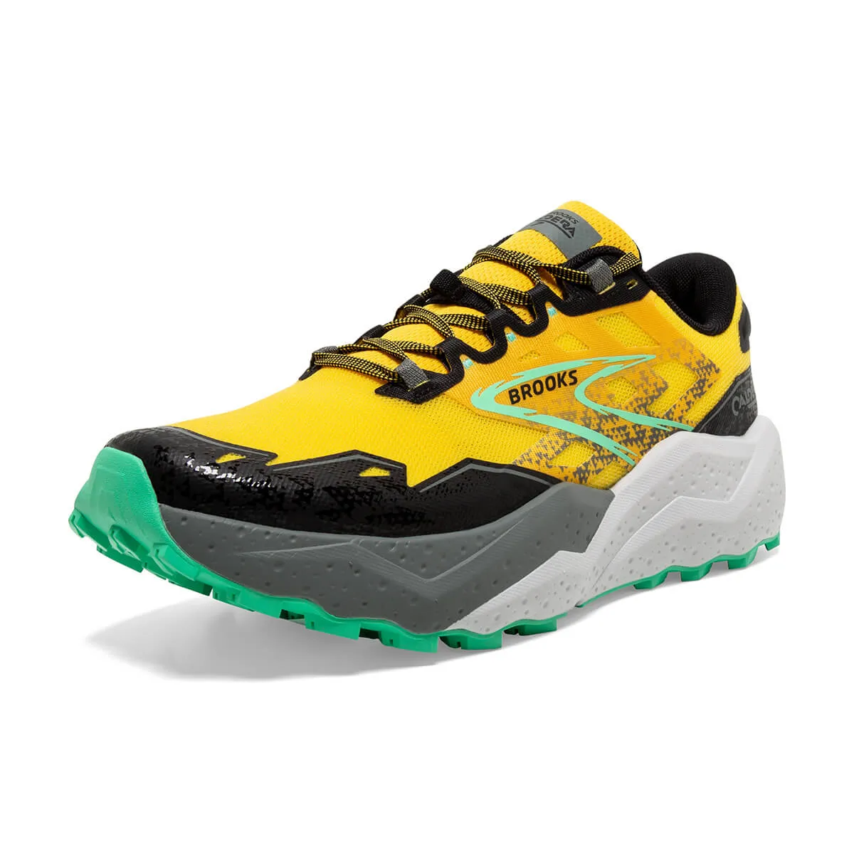 Brooks Caldera 7 Mens | Lemon Chrome/black/springbud