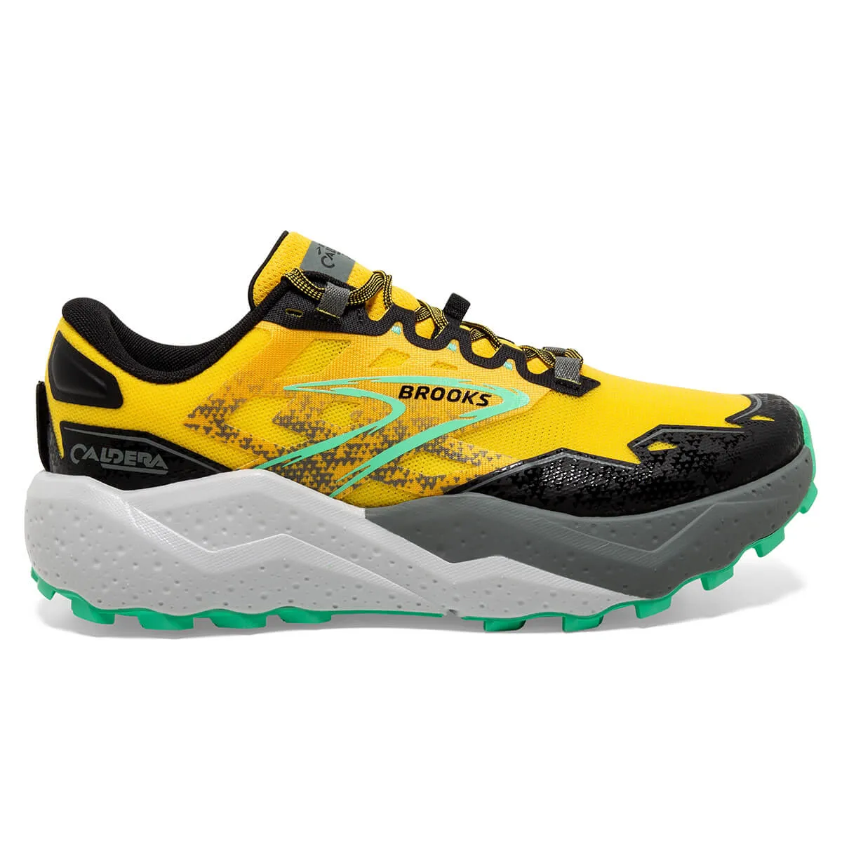 Brooks Caldera 7 Mens | Lemon Chrome/black/springbud