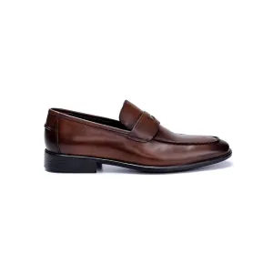 Brown Men Leather Classic Loafer