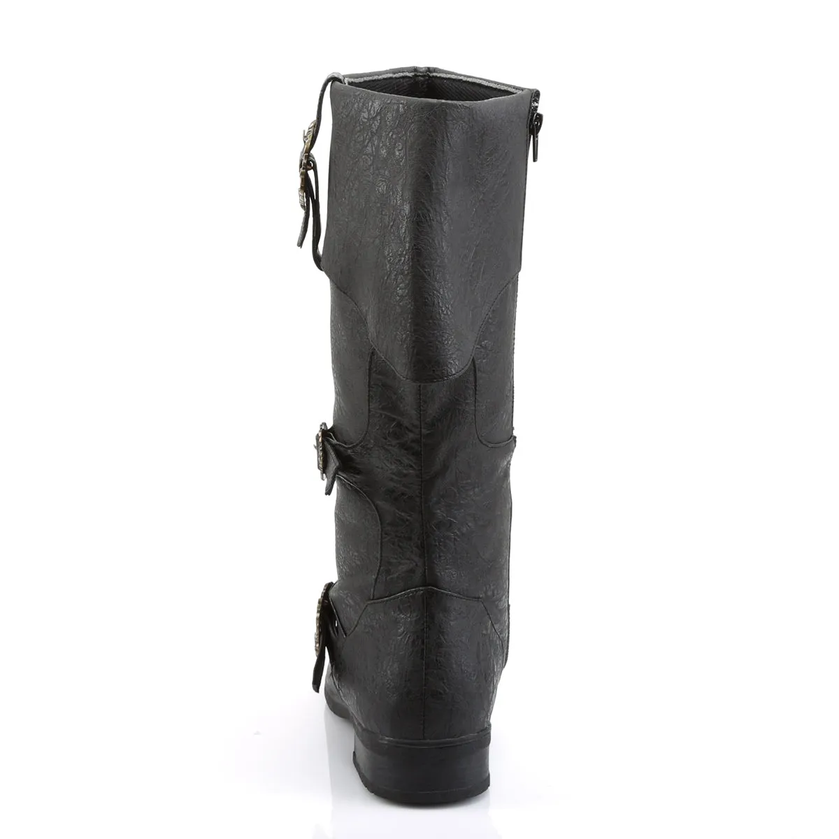 CARRIBEAN-299 Fancy Dress Costume Funtasma Men's Boots Black Distressed Pu