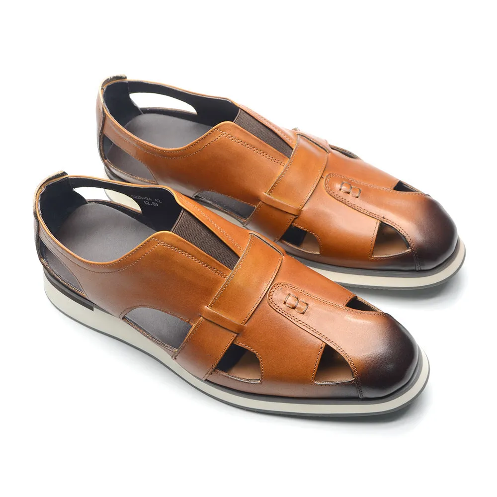 Chic Cow Leather Elegant Slip-on Sandals