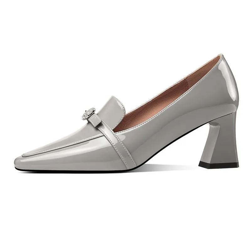 ChicLeather Non-Slip High Dress Loafers