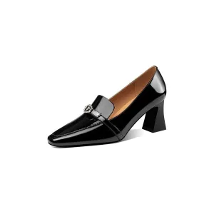 ChicLeather Non-Slip High Dress Loafers