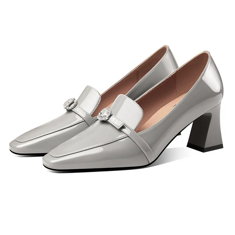 ChicLeather Non-Slip High Dress Loafers