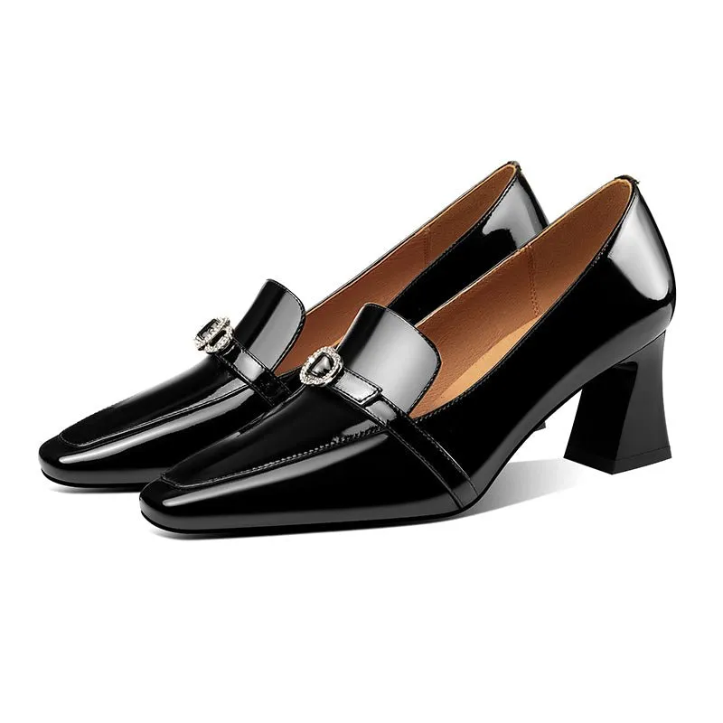 ChicLeather Non-Slip High Dress Loafers