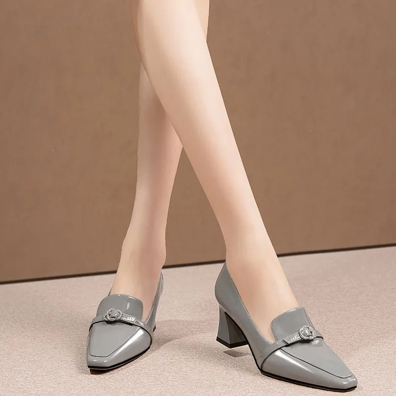 ChicLeather Non-Slip High Dress Loafers