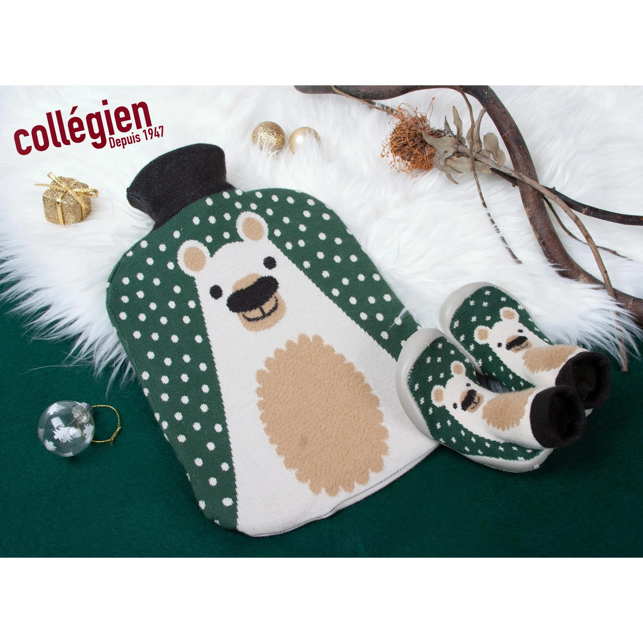 collégien Chaussettes The Bear Sock Slippers