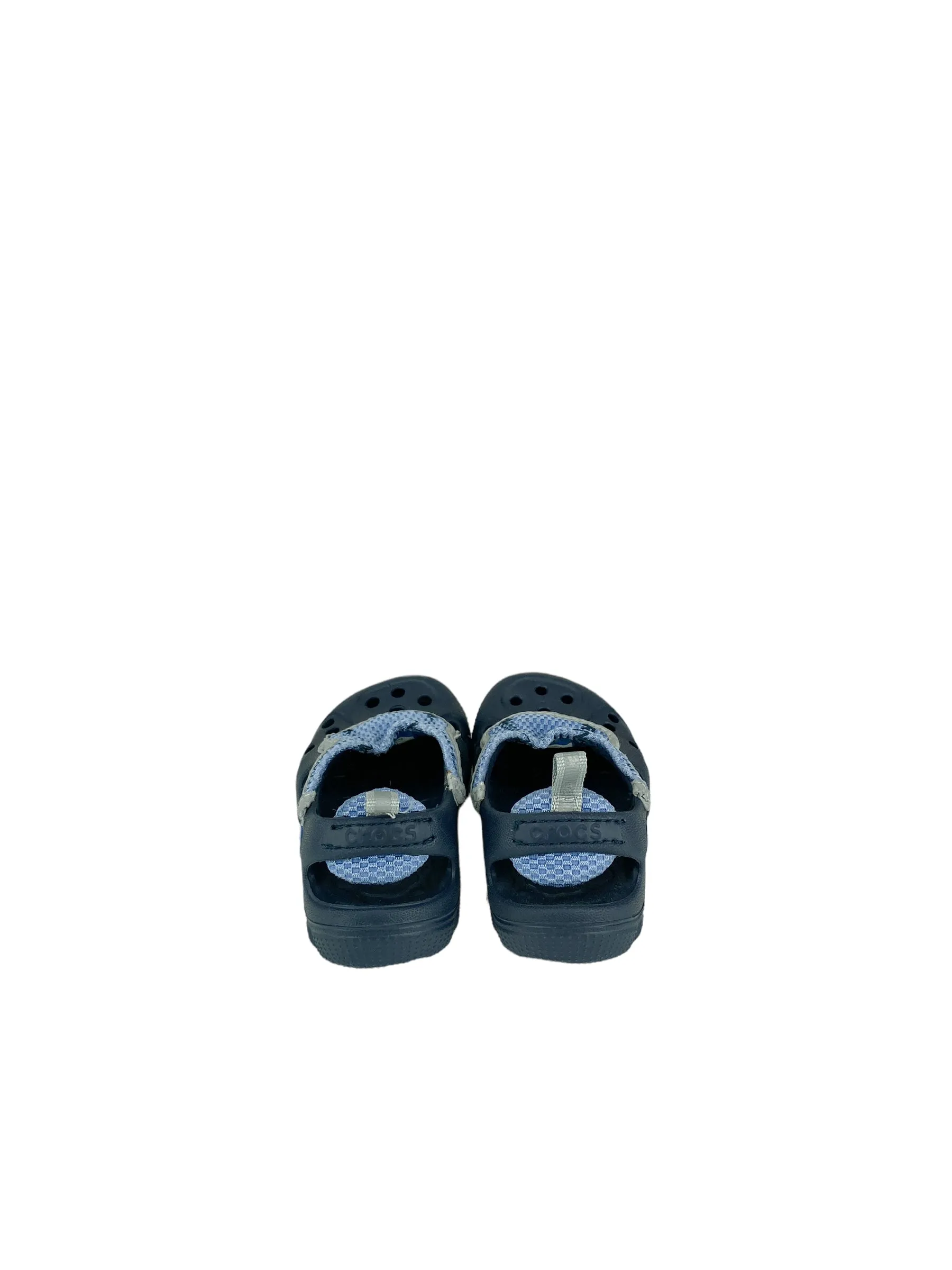 Crocs, Boy's Water Shoe Crocs, Navy/Light Blue, Size 6-7 (Approx. Age 2.5)