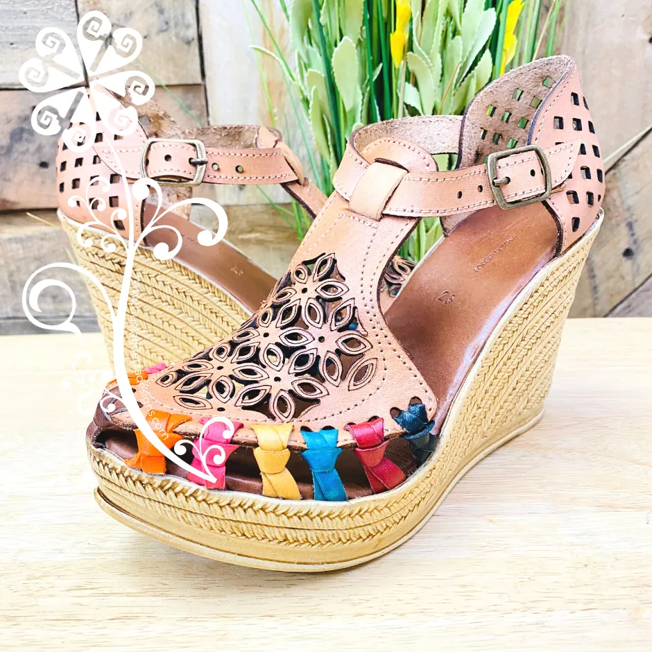 Daisy Buckle Wedges Women Shoes