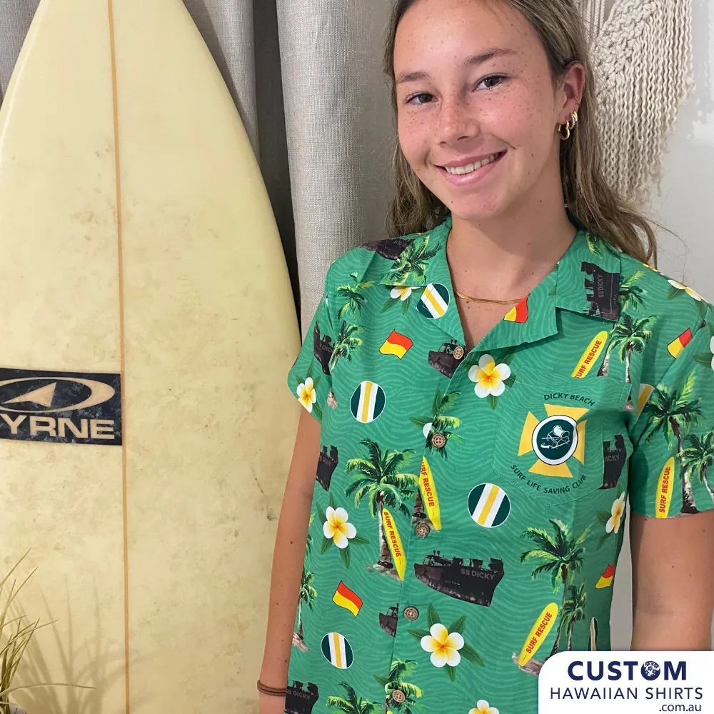 Dicky Beach SLSC, Qld - Custom Surf Club Hawaiian Shirts