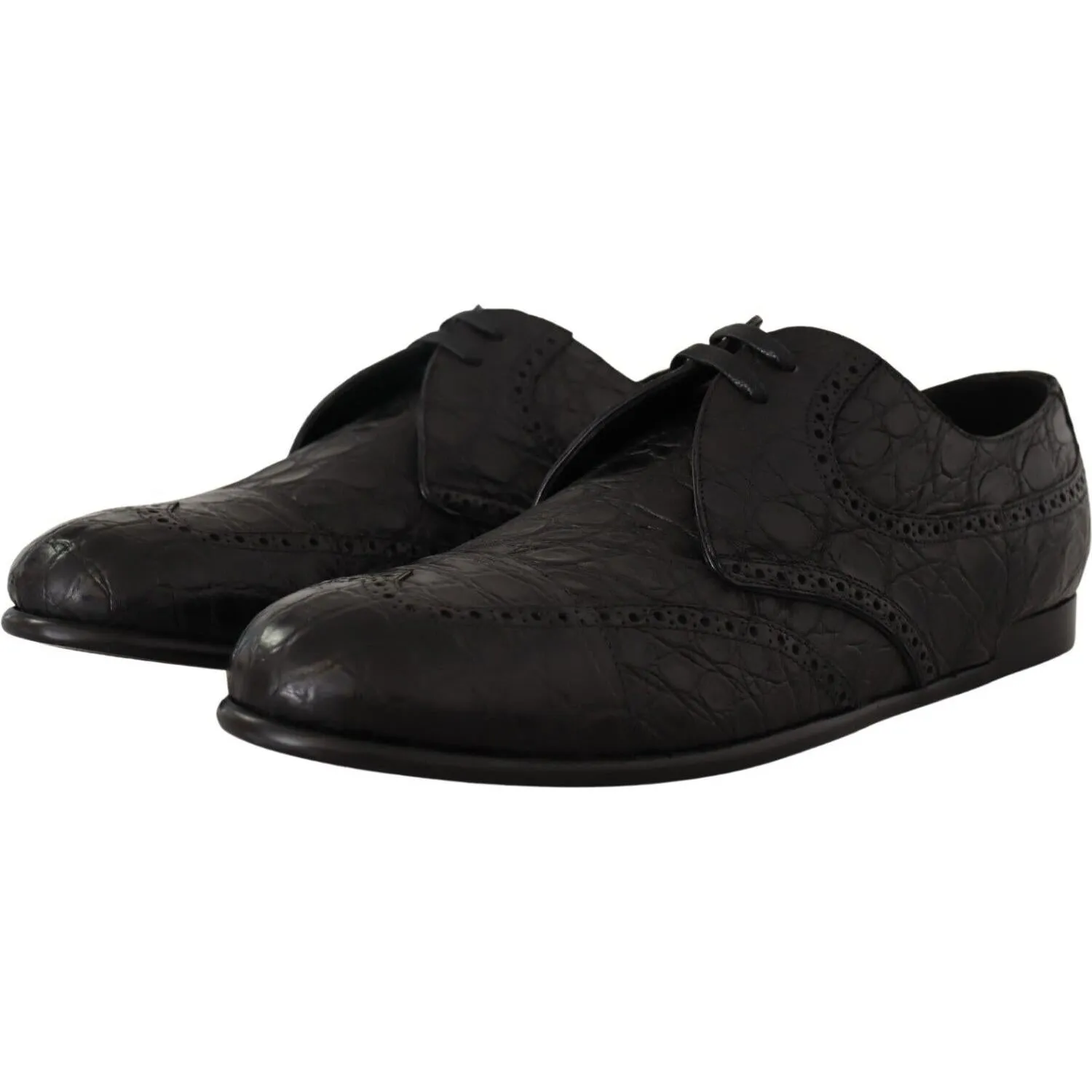 Dolce & Gabbana Exquisite Exotic Leather Derby Shoes