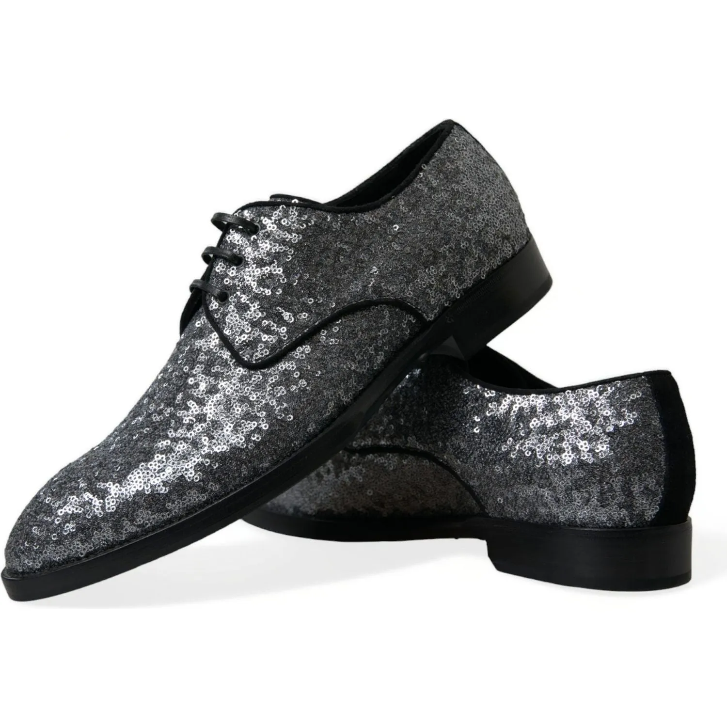 Dolce & Gabbana Exquisite Sequined Derby Dress Shoes