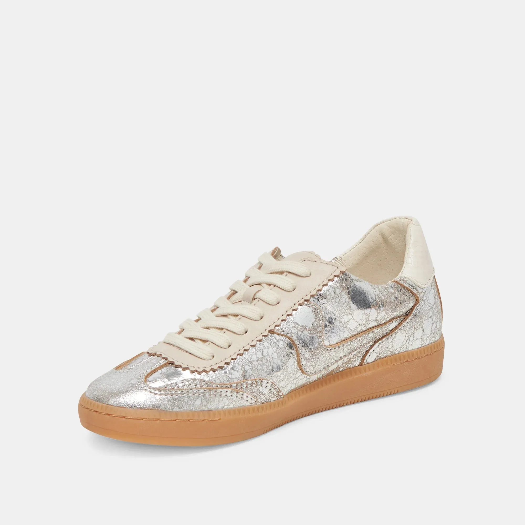 Dolce Vita Notice Sneaker - Silver Distressed Leather