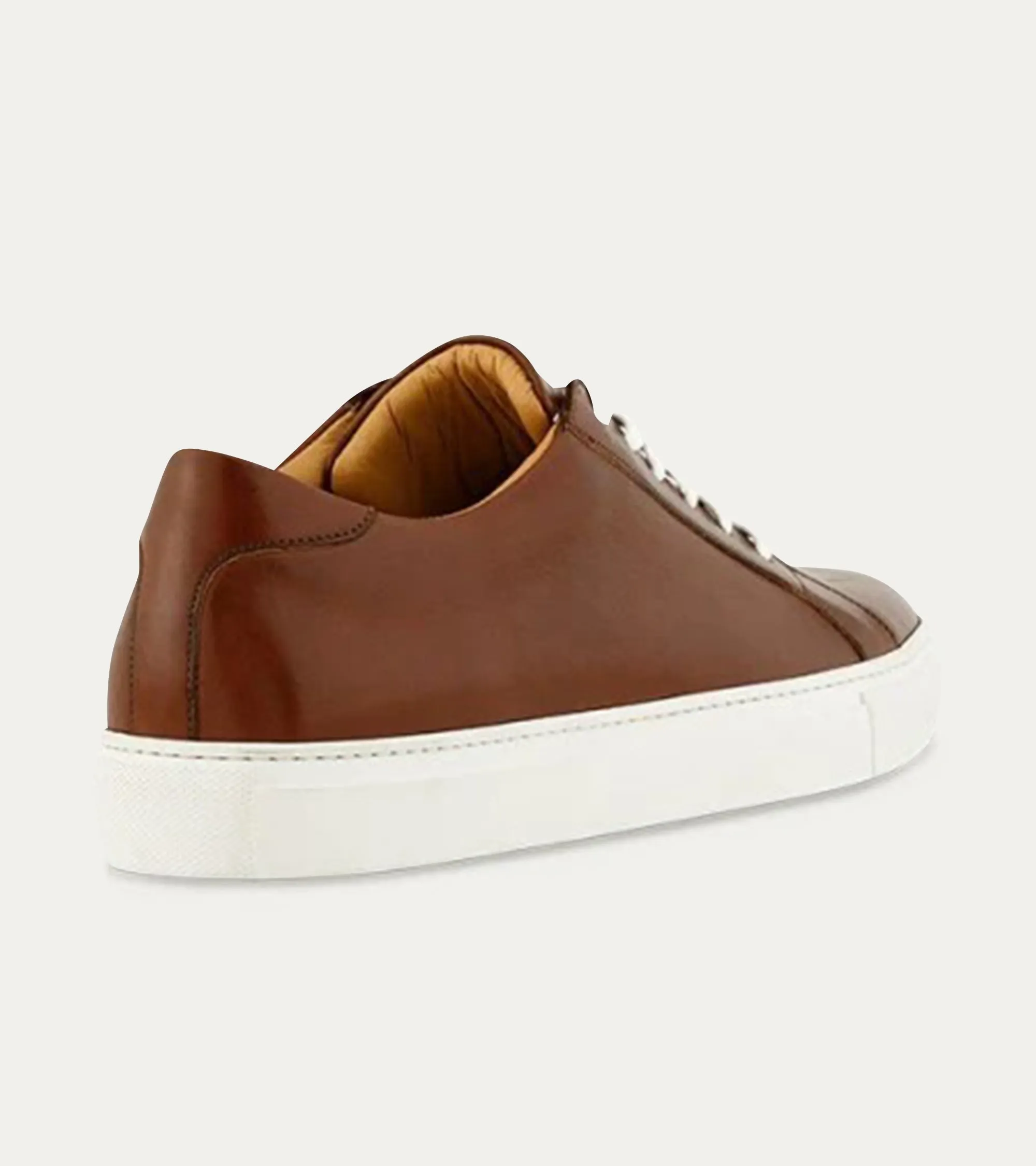 Dress Sneakers In Brown With White Outsole