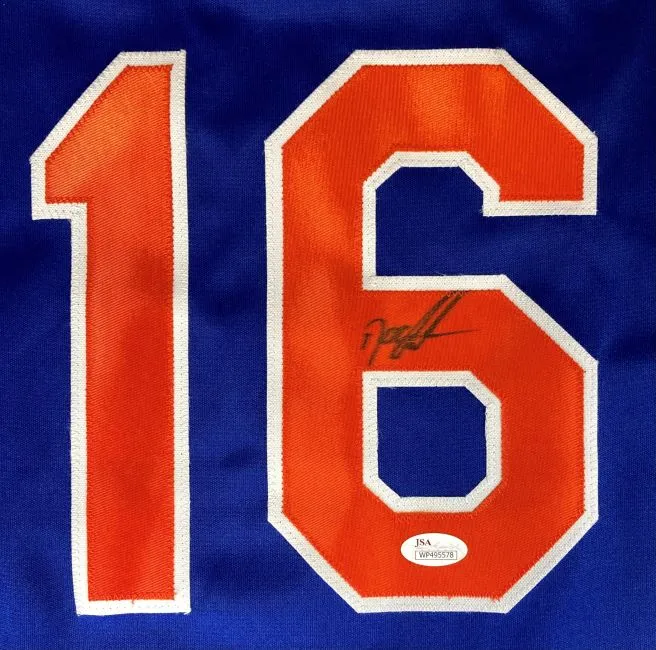 Dwight Doc Gooden New York Signed Blue Baseball Jersey JSA