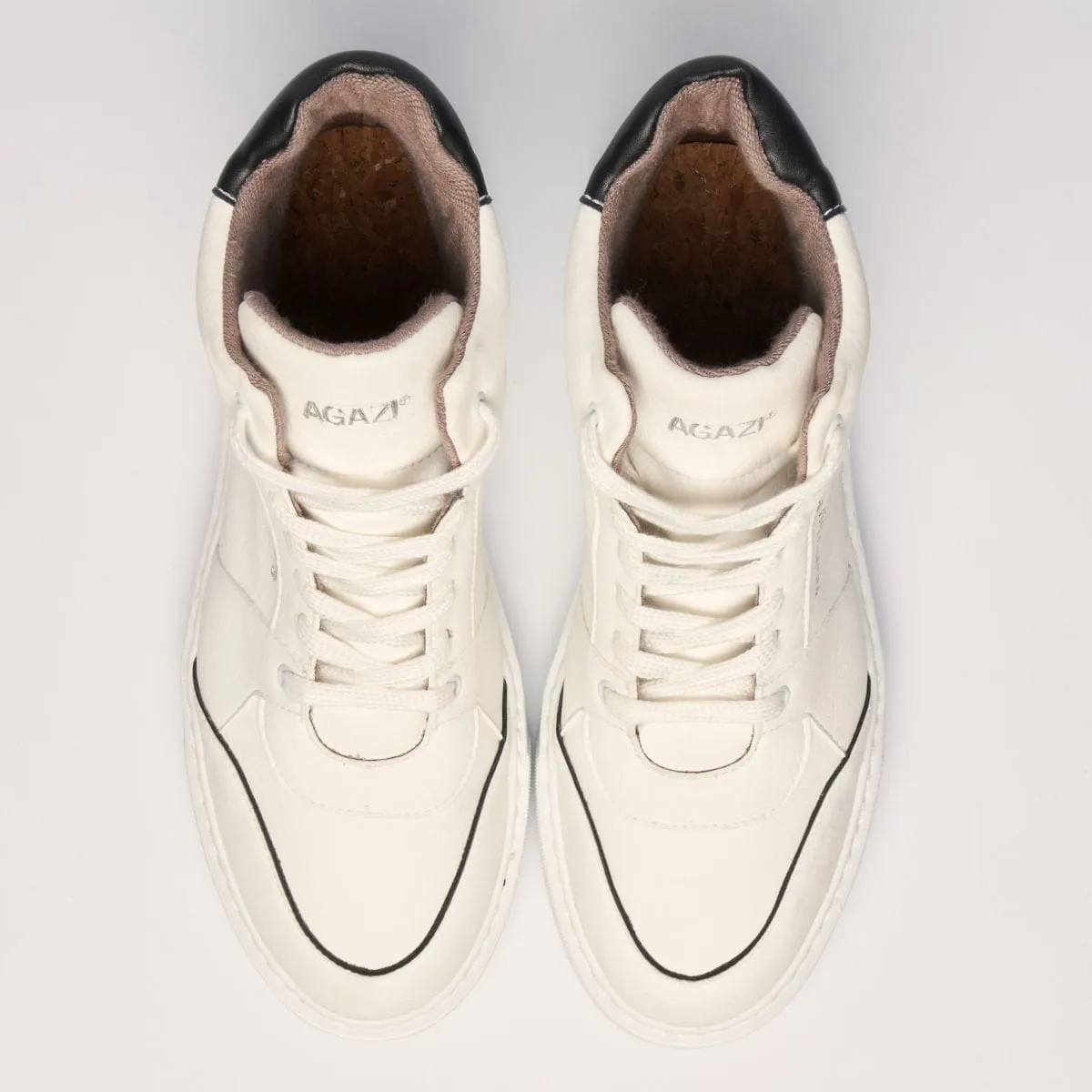 Emi Women's Vegan Leather Sneakers | Black & White