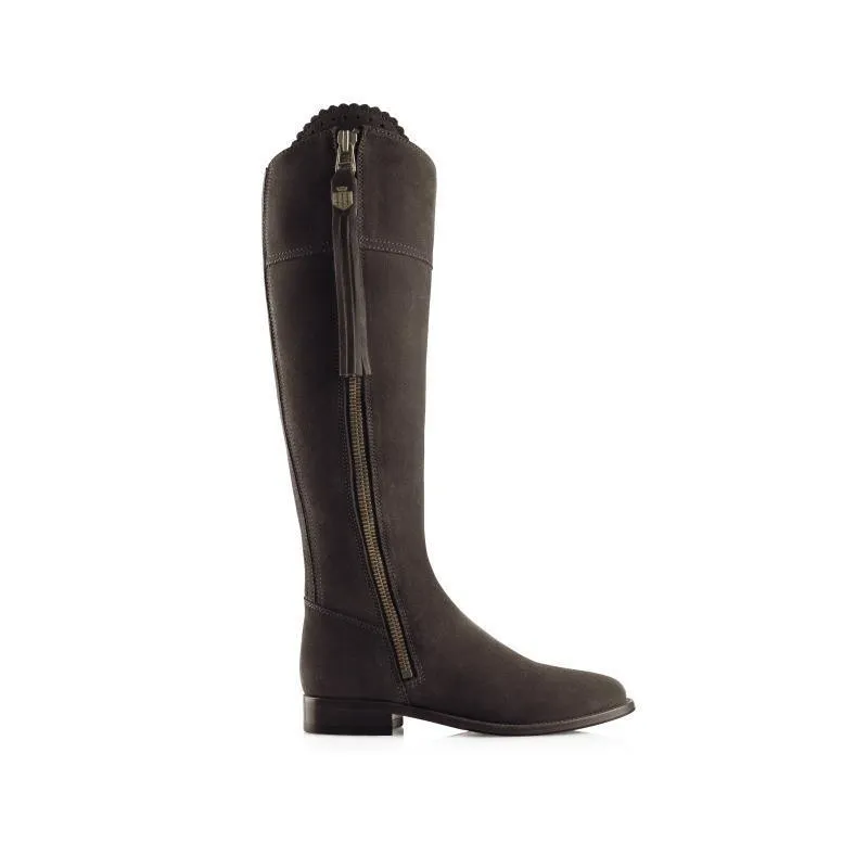 Fairfax & Favor Regina Sporting Fit Ladies Suede Boot - Chocolate