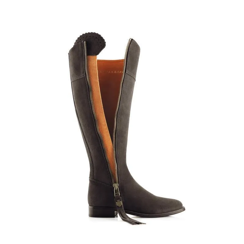 Fairfax & Favor Regina Sporting Fit Ladies Suede Boot - Chocolate