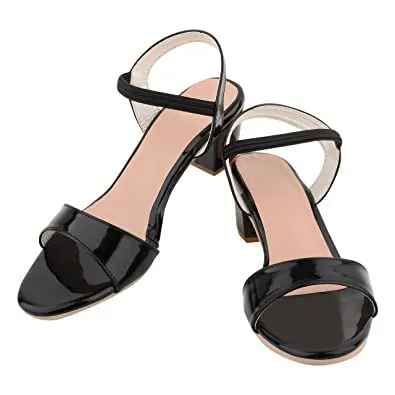 G-COLLECTION Casual Women'S & Grls Heels Sandal… (Black, numeric_5)