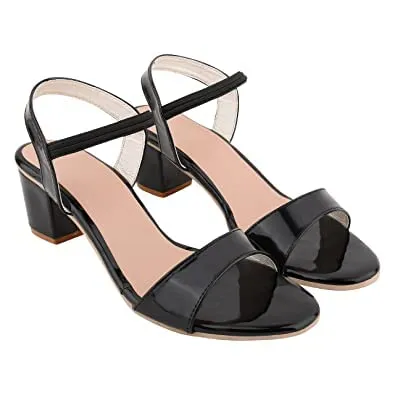 G-COLLECTION Casual Women'S & Grls Heels Sandal… (Black, numeric_5)