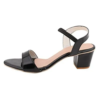 G-COLLECTION Casual Women'S & Grls Heels Sandal… (Black, numeric_5)