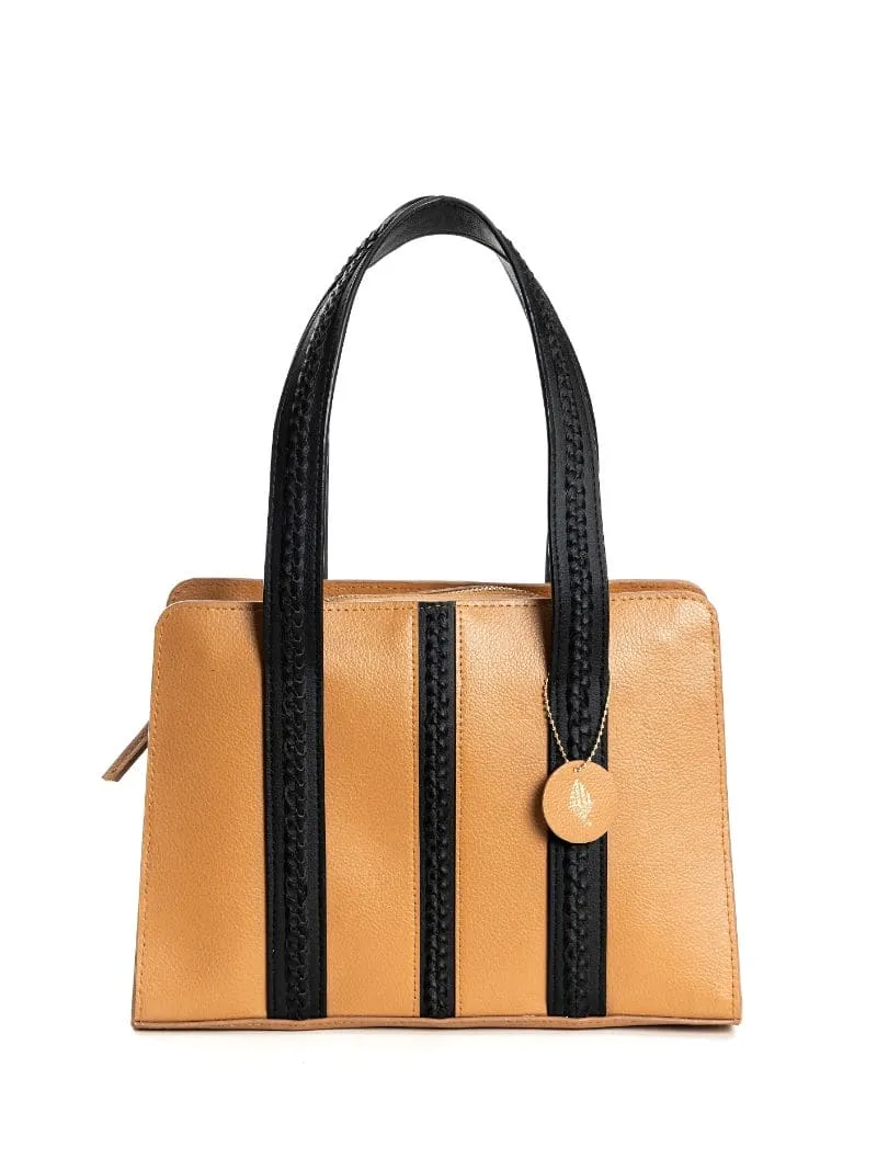 Gaia - Caramel & Black Shoulderbag