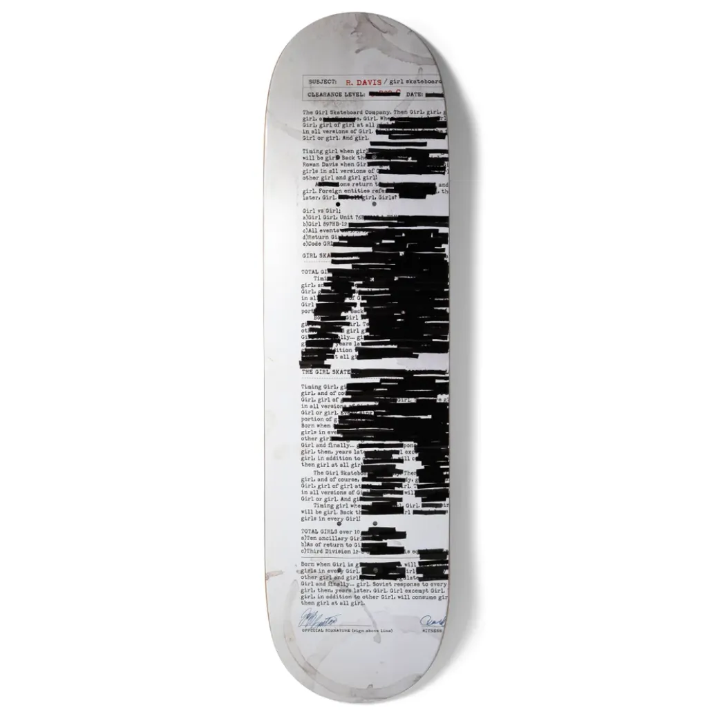 Girl Deck Redacted Rowan Davis 8.25"