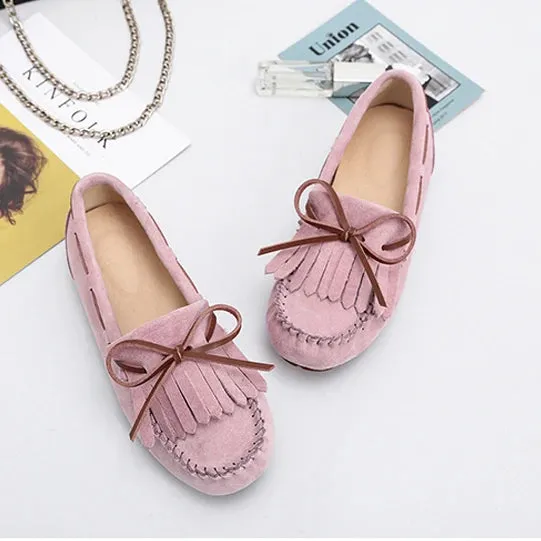 GRWG women genuine Leather flats casual female Moccasins Spring Summer lady loafers Women Driving Shoes