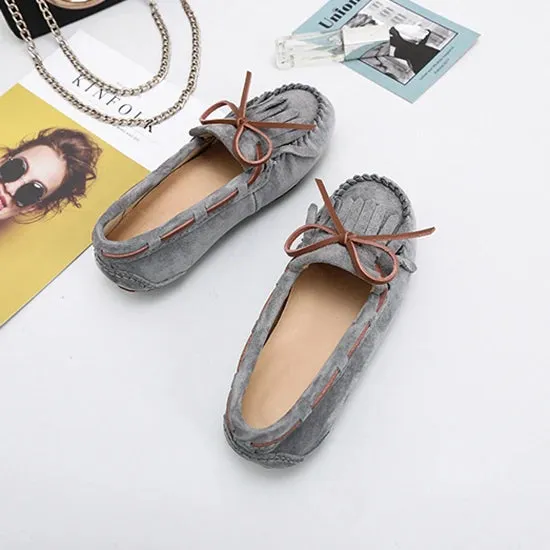 GRWG women genuine Leather flats casual female Moccasins Spring Summer lady loafers Women Driving Shoes