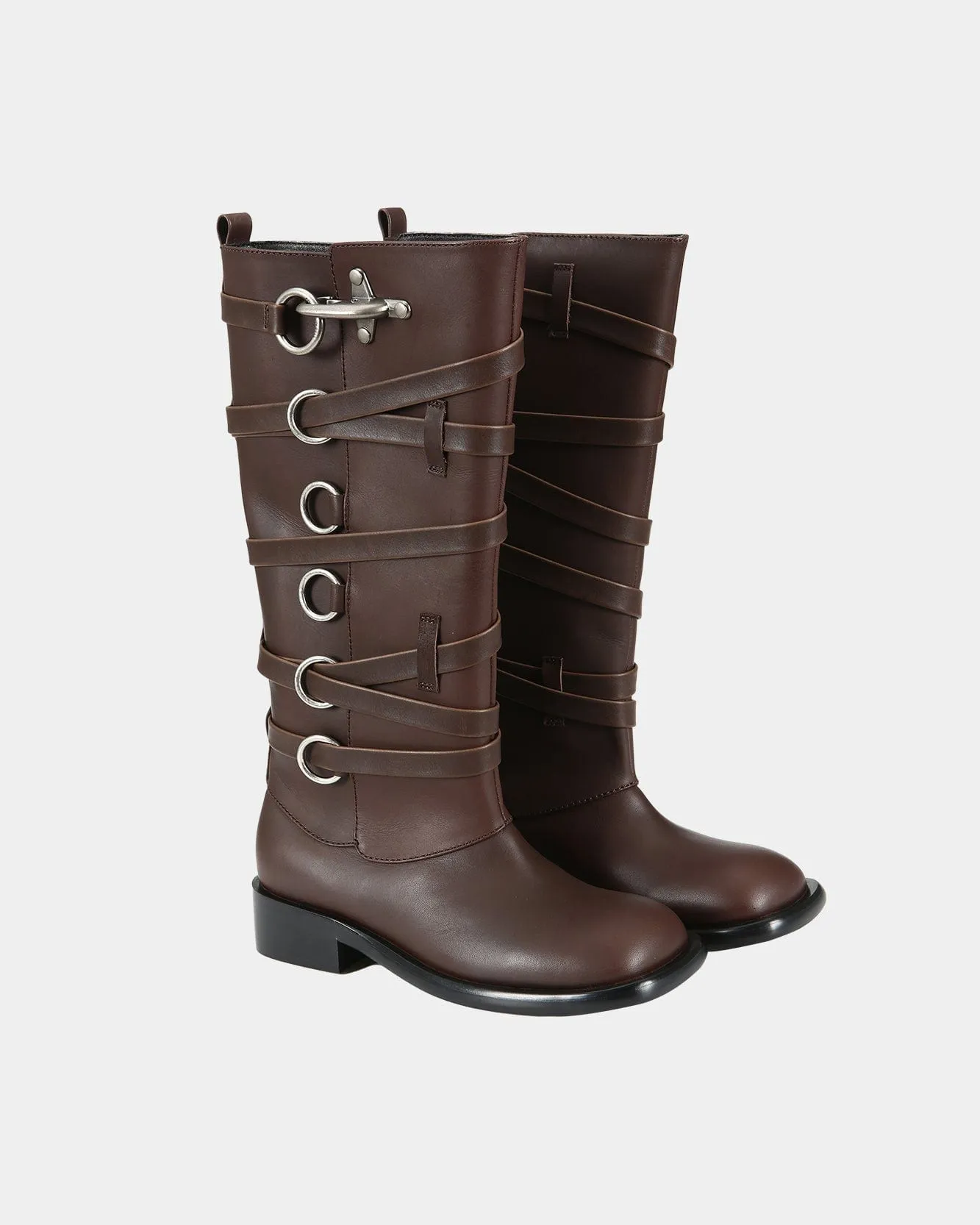 HARNESS BOOTS aaa389w(BROWN)