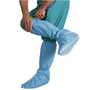 Hi Guard One Size Fits Boot Covers Knee High Length Non Skid Sole Blue 50/Case